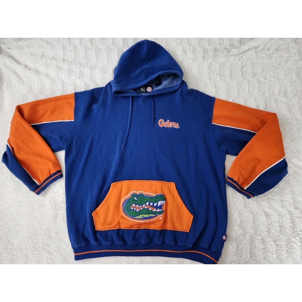 VTG Florida Gators Hoodie G-III Sports Carl Banks Blue Orange Color Block...
